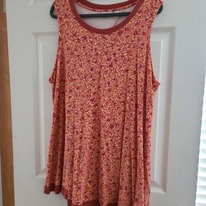 LOGO Lori Goldstein 1X French Terry Orange Tank